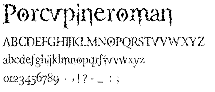 PorcupineRoman font