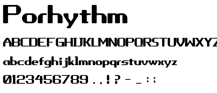 Porhythm font