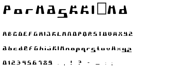 PormaskKlämd font