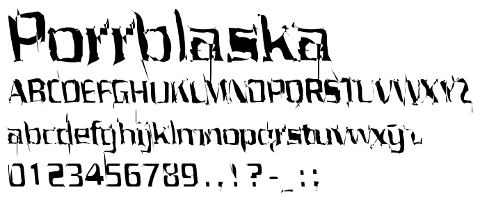 Porrblaska font