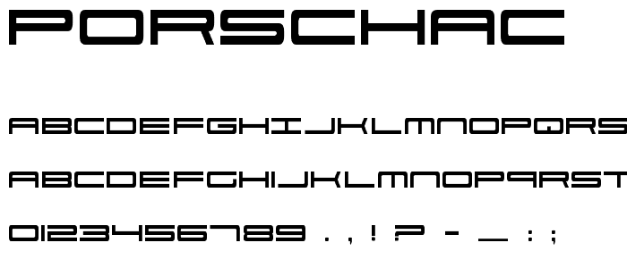 PorschaC font