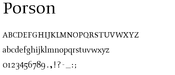 Porson font