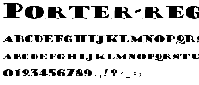 Porter Regular font