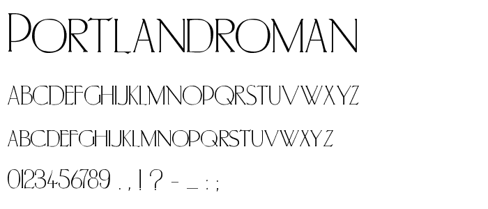 PortlandRoman font