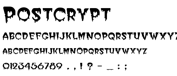 PostCrypt font