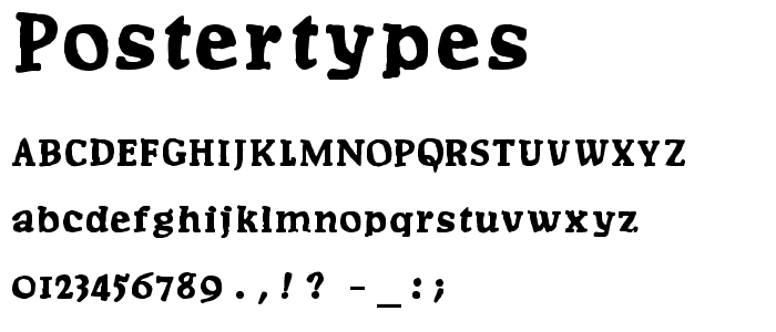 Postertypes font
