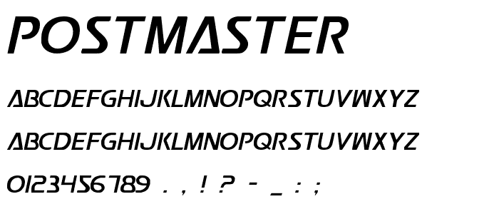 Postmaster font