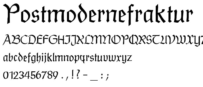 PostmoderneFraktur font