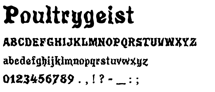 Poultrygeist font