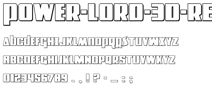 Power Lord 3D Regular font