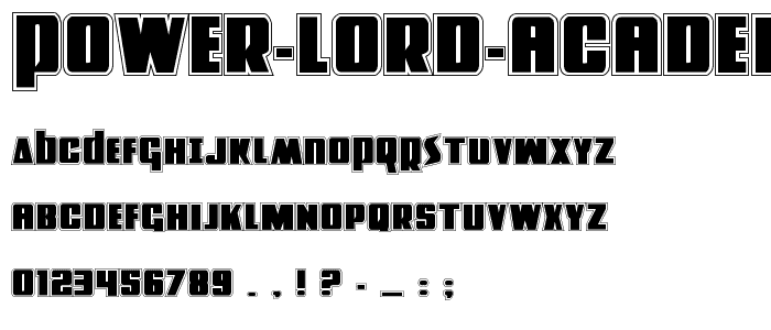 Power Lord Academy Regular font
