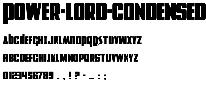 Power Lord Condensed font