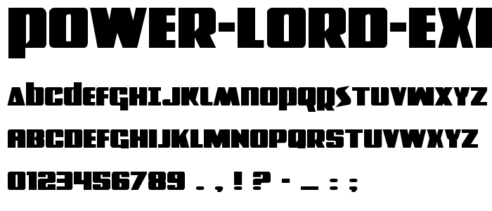 Power Lord Expanded font