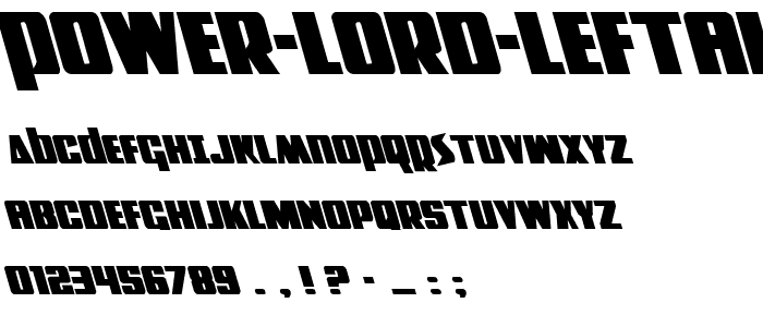 Power Lord Leftalic font