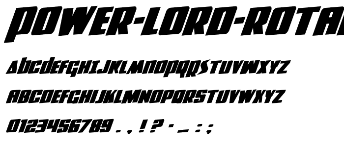 Power Lord Rotalic font