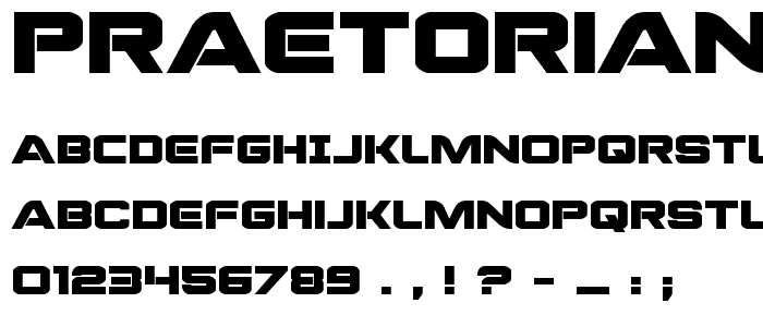 Praetorian Bold Expanded font