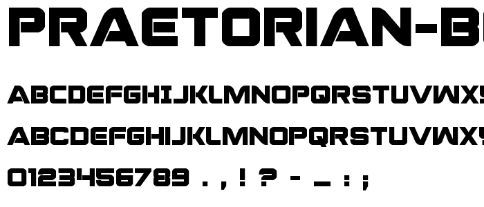 Praetorian Bold font