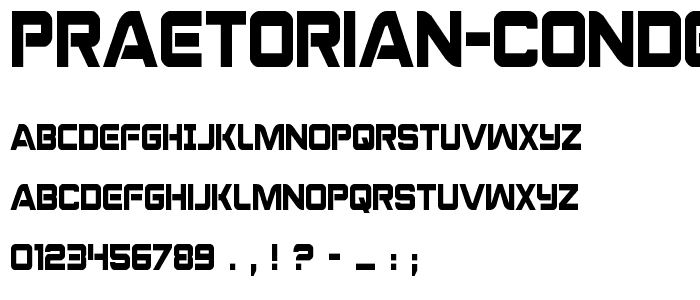 Praetorian Condensed font