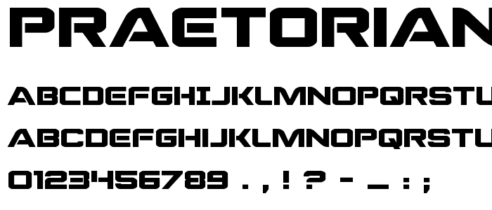 Praetorian Expanded font