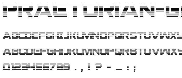 Praetorian Gradient Regular font
