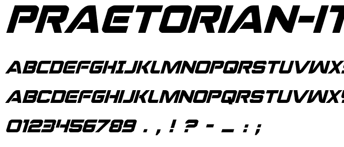 Praetorian Italic font
