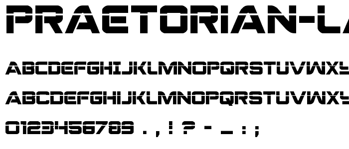 Praetorian Laser Regular font