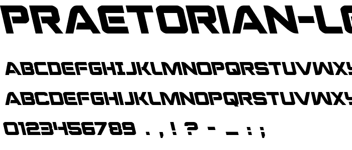 Praetorian Leftalic font