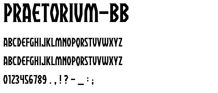Praetorium BB font