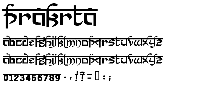 Prakrta font