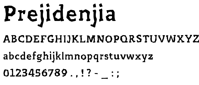 Prejidenjia font