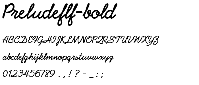 PreludeFLF-Bold font