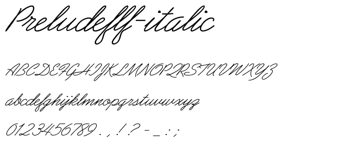 PreludeFLF-Italic font
