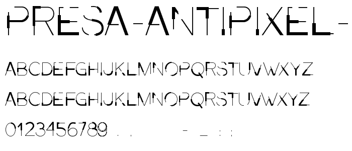 Presa ANTIPIXEL COM AR font