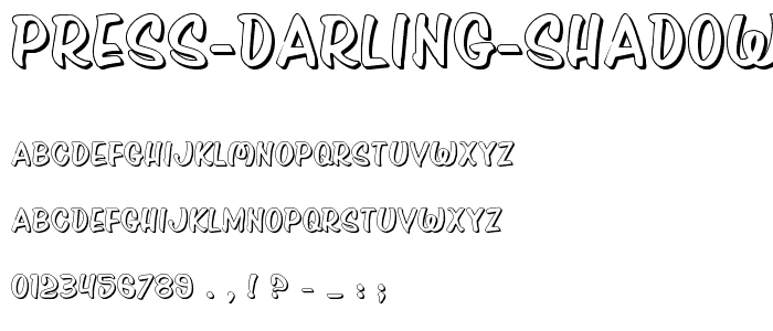 Press Darling Shadow Regular font