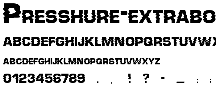 Presshure ExtraBold font