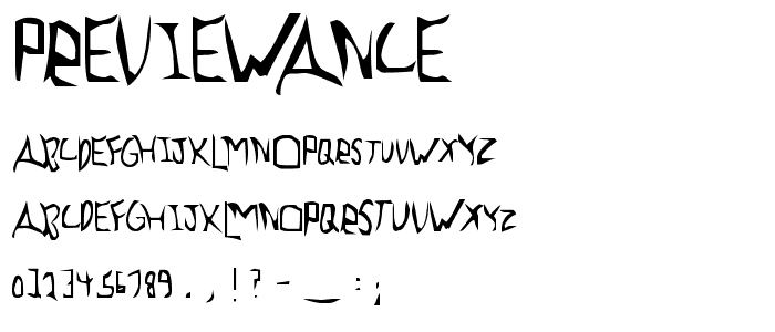 Previewance font