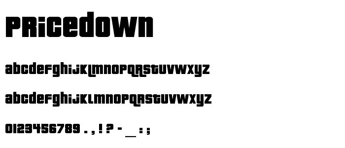 Pricedown font