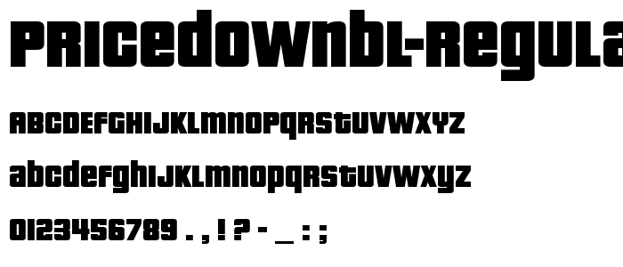 PricedownBl-Regular font