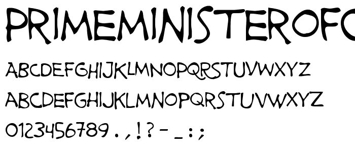 PrimeMinisterofCanada-Regular font