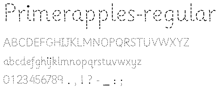 PrimerApples-Regular font