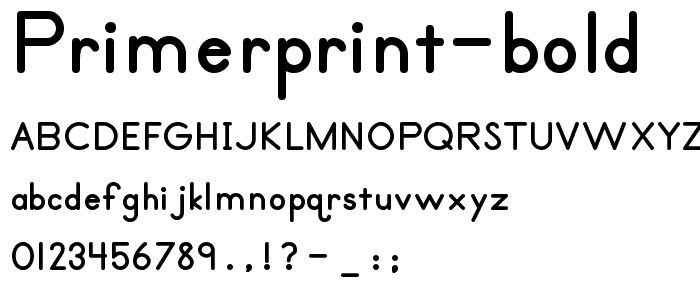PrimerPrint-Bold font