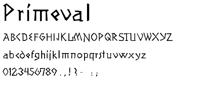 Primeval font