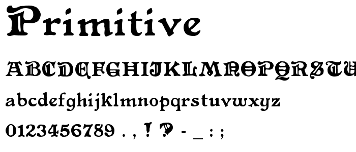 Primitive font