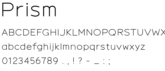 Prism font