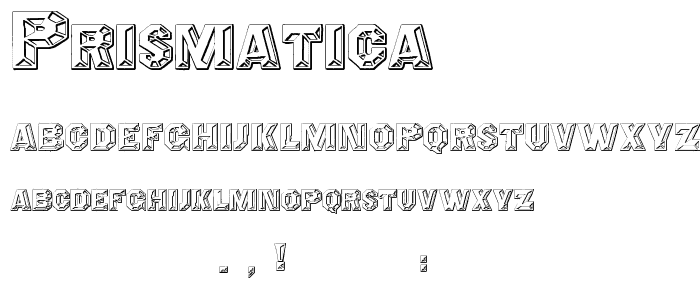 Prismatica font