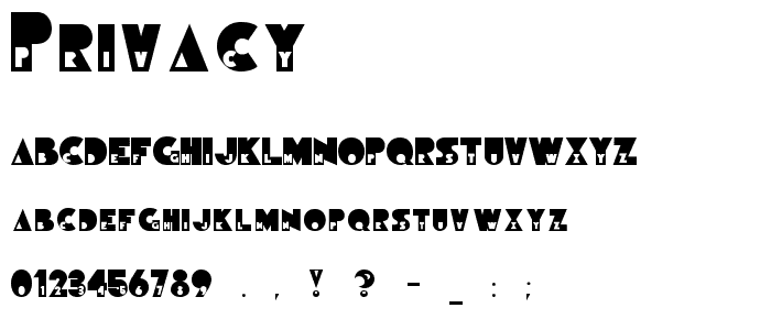 Privacy font