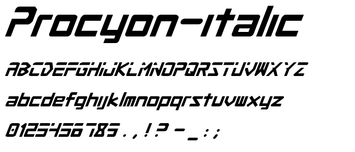 Procyon Italic font