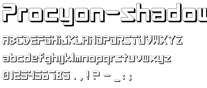 Procyon Shadow font