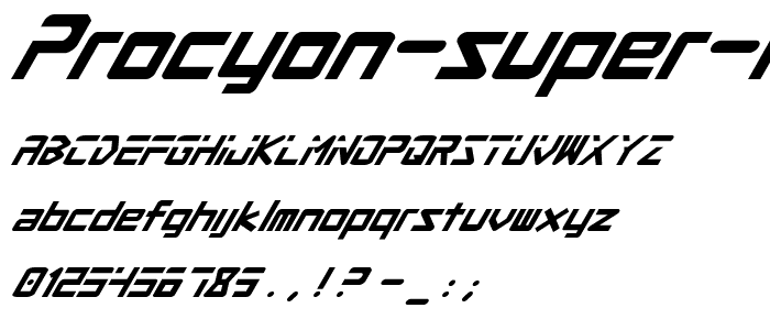 Procyon Super Italic font