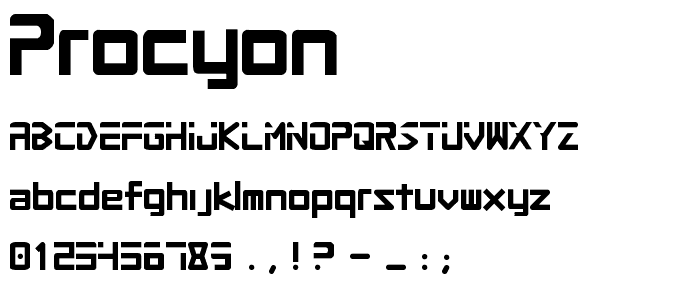 Procyon font